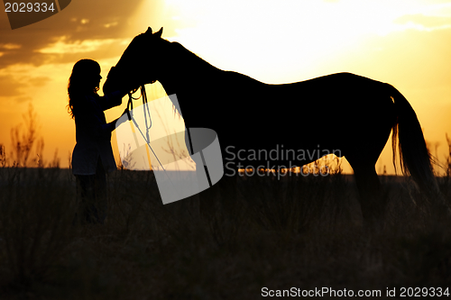 Image of Woman and horse