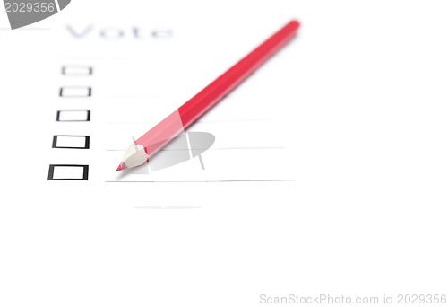 Image of Voting bulletin