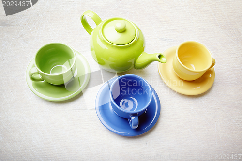 Image of Teapot and cups
