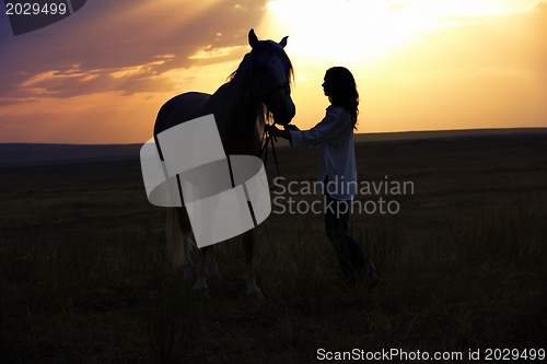 Image of Woman and horse