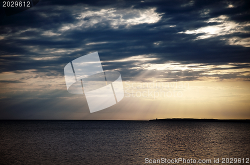 Image of Sunset at the sea