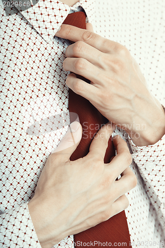 Image of Knot red necktie