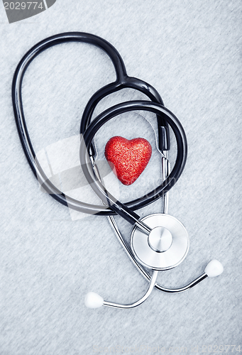 Image of Stethoscope and heart