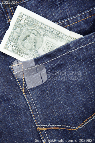 Image of Jeans and dollar