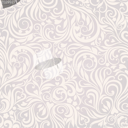 Image of Seamless floral lightgrey background