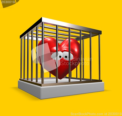 Image of heart in cage