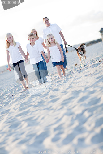 Image of Adorable Children and Family on a Walk