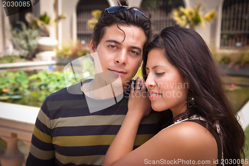 Image of Attractive Hispanic Couple Portrait Outdoors