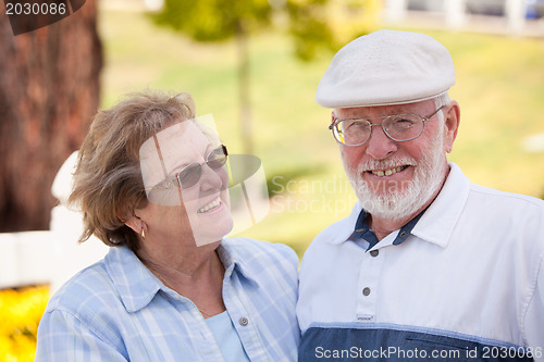 Image of Happy Senior Couple in The Park