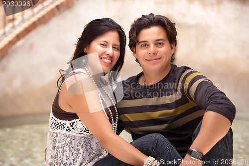 Image of Happy Attractive Hispanic Couple At The Park