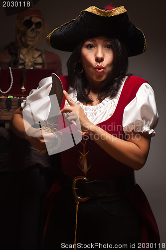 Image of Dramatic Female Pirate Scene
