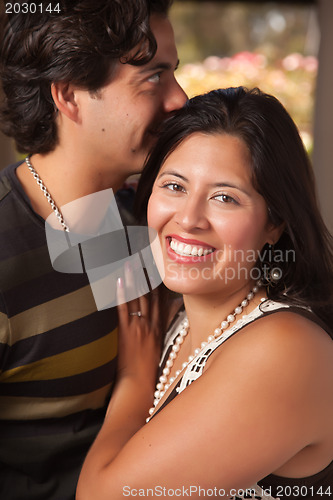 Image of Attractive Hispanic Couple Portrait Outdoors