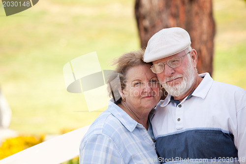 Image of Happy Senior Couple in The Park