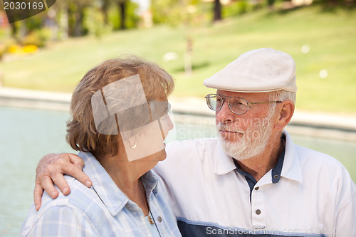 Image of Happy Senior Couple in The Park