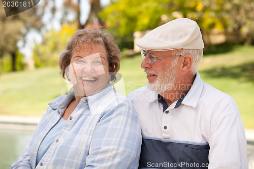 Image of Happy Senior Couple in The Park