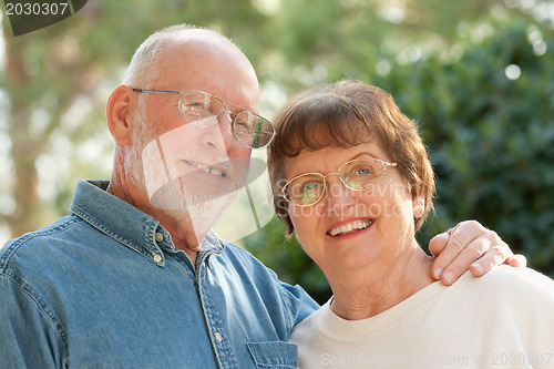 Image of Happy Senior Couple Outdoor Portrait