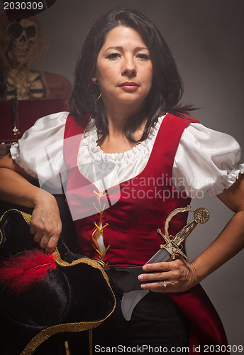 Image of Dramatic Female Pirate Scene
