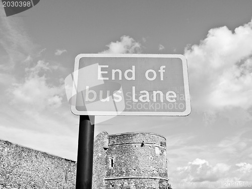 Image of End of bus lane