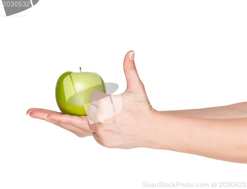 Image of Hand with apple