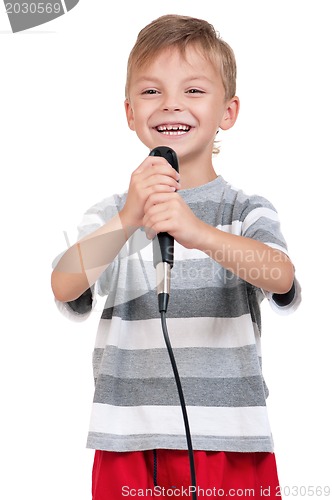 Image of Boy with microphone