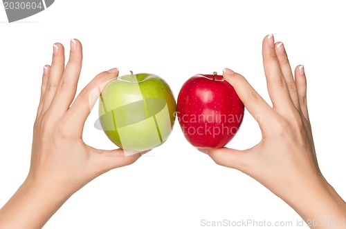 Image of Hand with apple