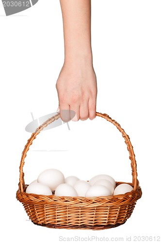 Image of Basket with eggs