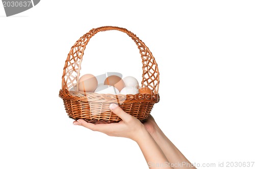 Image of Basket with eggs