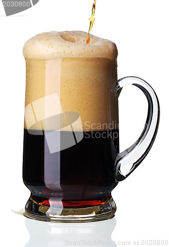Image of Glass of dark beer, isolated.
