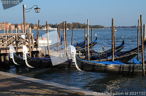 Image of Gondolas at Sunset