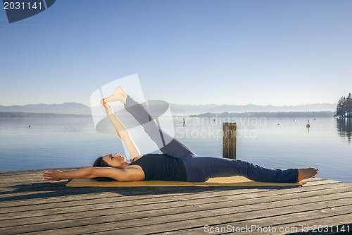Image of Supta Padangusthasana 2