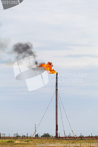Image of refinery fire gas torch