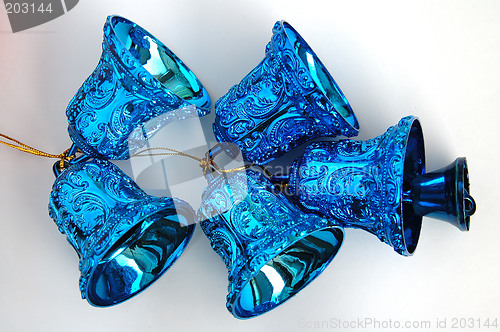 Image of Blue christmas bells