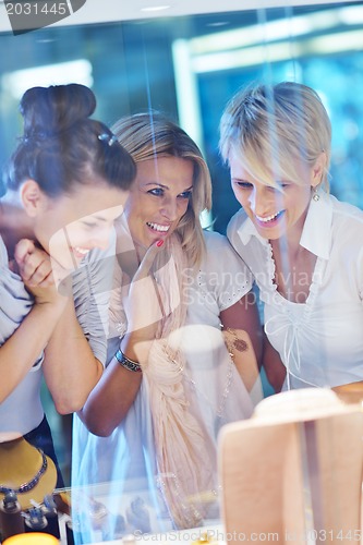 Image of girls shopping in jewelry store