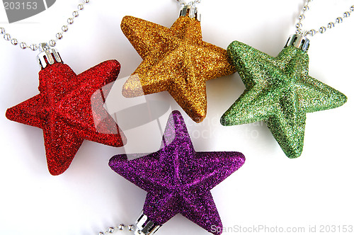 Image of Colorful christmas stars