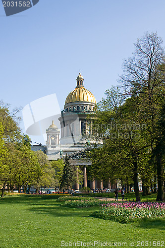 Image of grand St. Isaac's Cathedral in St. Petersburg