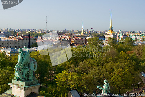 Image of The view from the heights on the colonnade of St. Isaac's Cathedral of St. Petersburg. Russia.