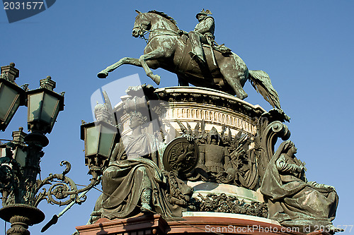Image of Monument A.Nevsky commander in St. Petersburg. Russia
