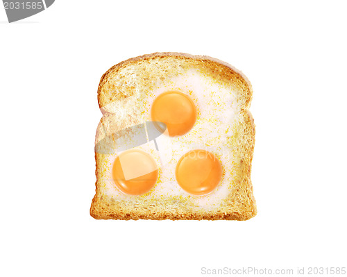 Image of fried egg with toast 