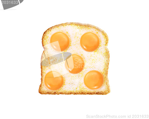 Image of fried egg with toast 