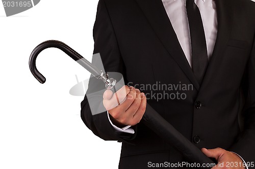 Image of Businessman with Umbrella