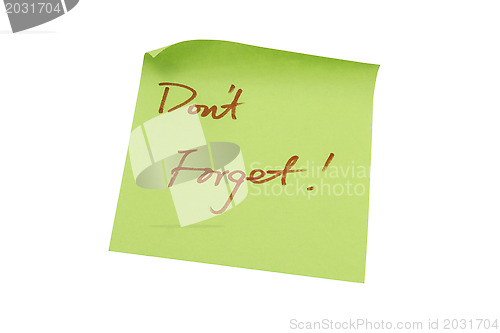 Image of Green memo paper