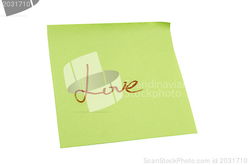Image of Green memo paper