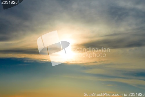 Image of Sun breaks through the clouds 