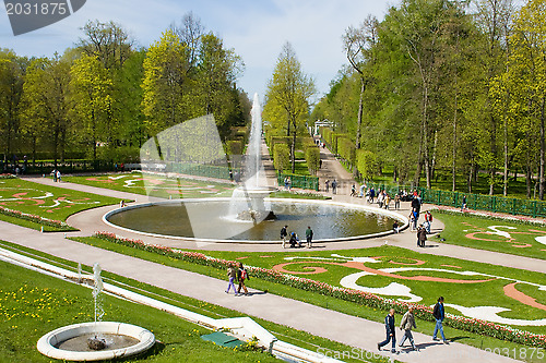 Image of Fountains of Peterhof. St. Petersburg. Russia.