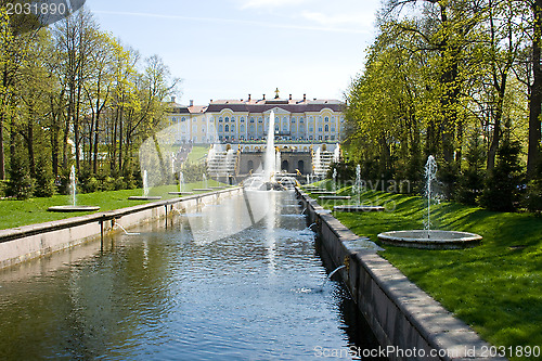 Image of Fountains of Peterhof. St. Petersburg. Russia.