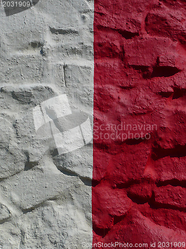Image of white and red wall