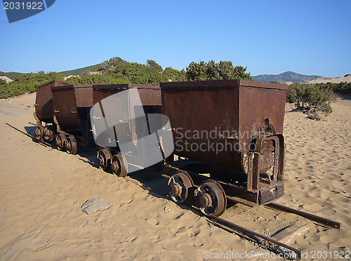 Image of old mine trolleys 