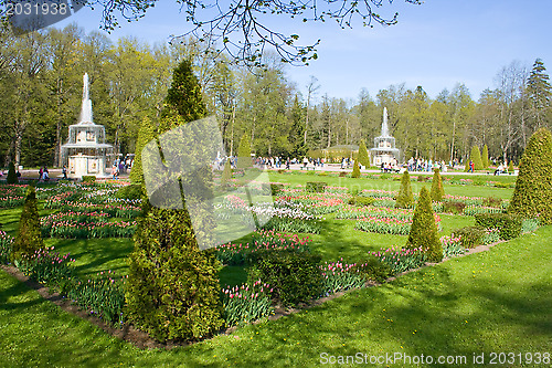 Image of Fountains of Peterhof. St. Petersburg. Russia.