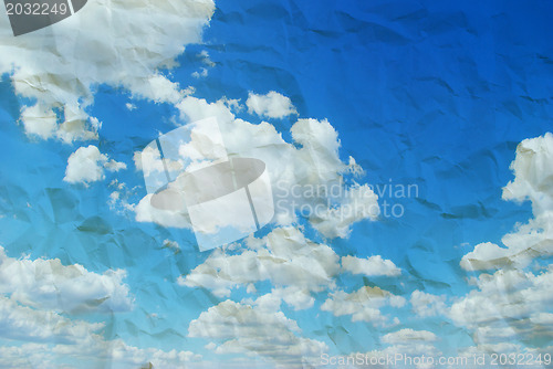 Image of retro cloudy sky