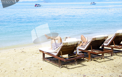 Image of Couple on a tropical beach